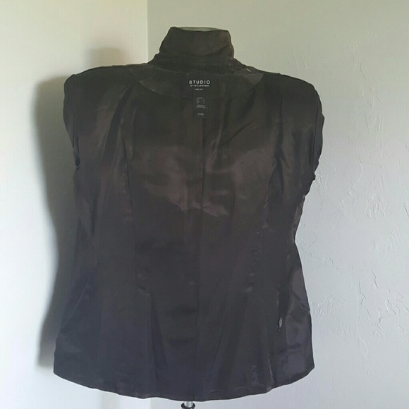 Liz Claiborne leather suede brown jacket women size LP - Picture 7 of 8